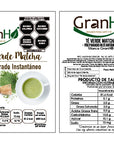 Etiqueta de producto GranHo con información de ingredientes y marca Matcha-01