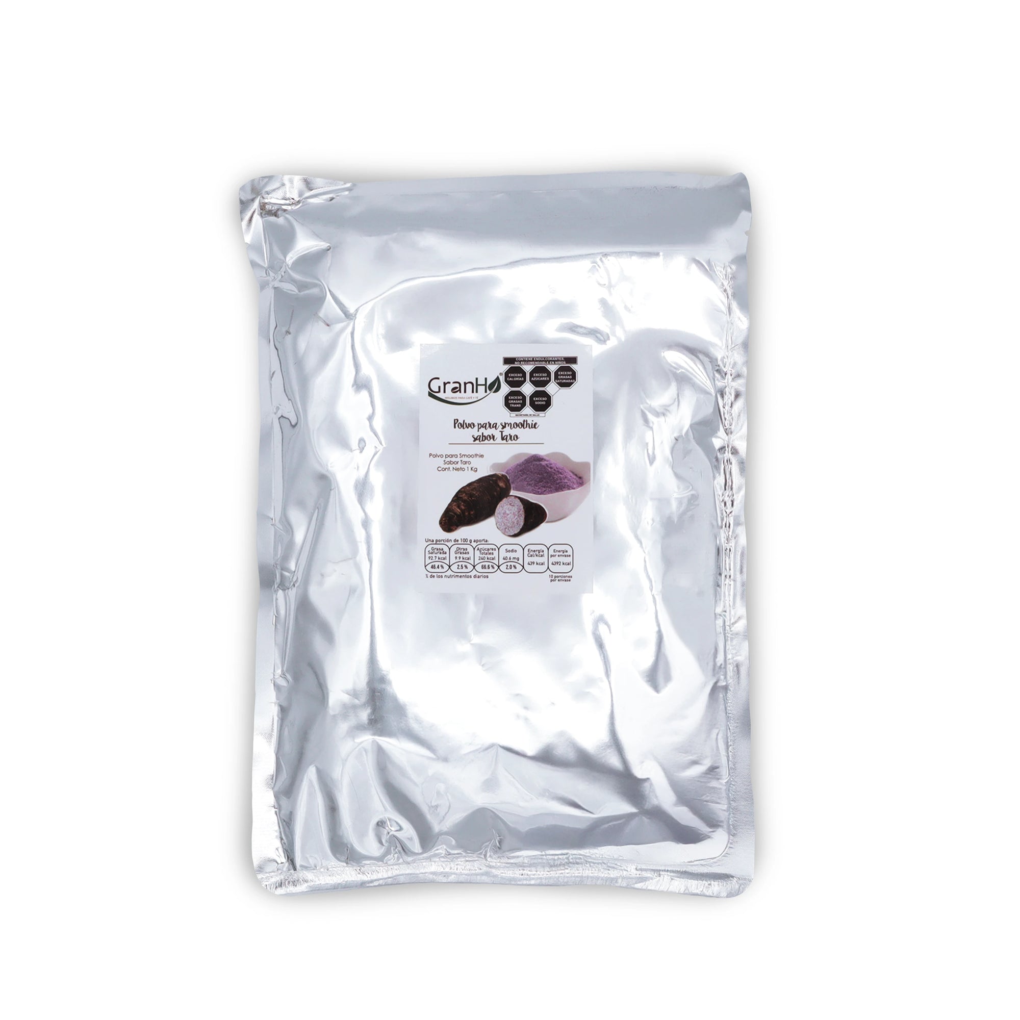 Etiqueta y packaging de producto GranHo para café, té o bebidas Polvotaro_01