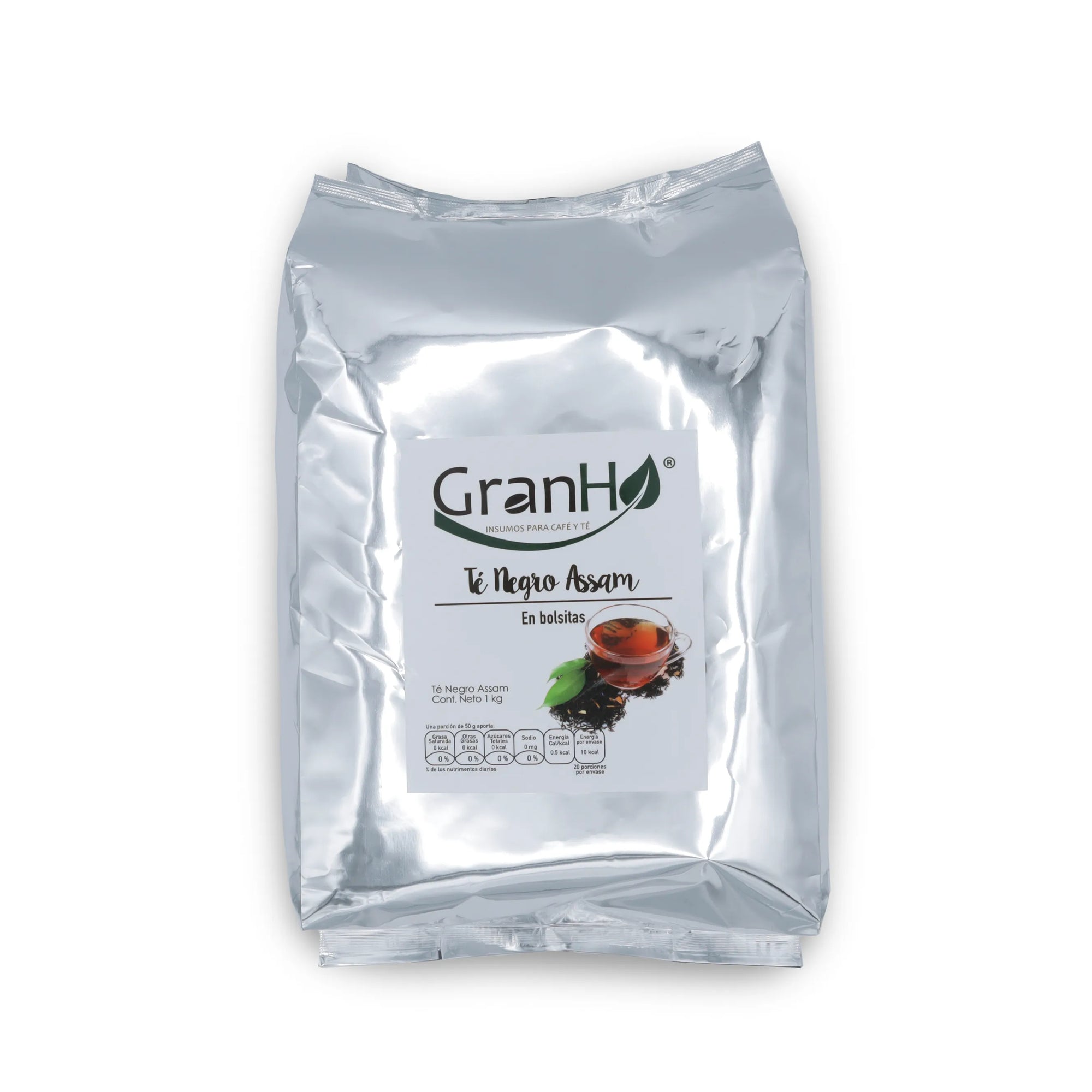 Etiqueta y packaging de producto GranHo para café, té o bebidas Tenegroassam_01