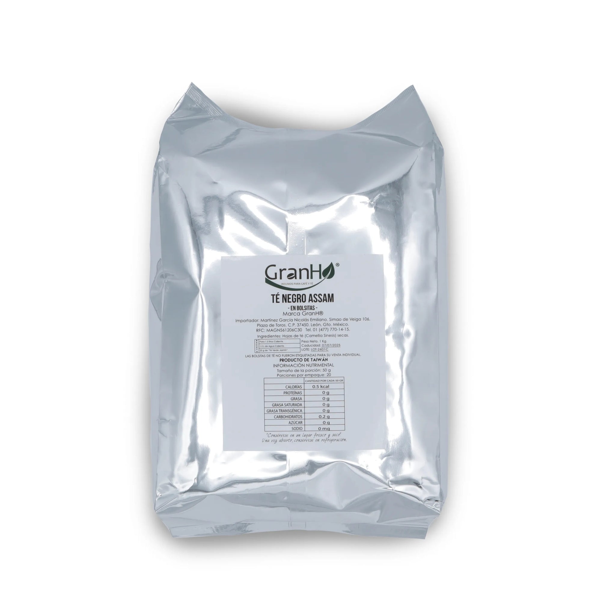 Etiqueta y packaging de producto GranHo para café, té o bebidas Tenegroassam_02