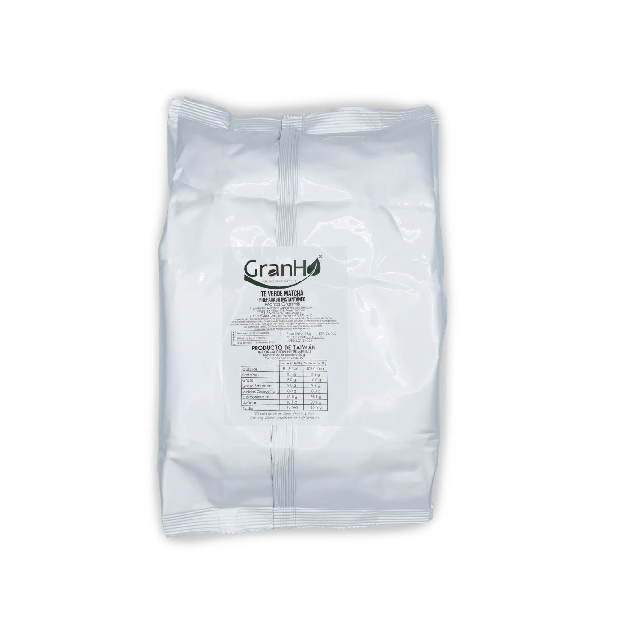 Etiqueta y packaging de producto GranHo para café, té o bebidas Teverdematcha_02